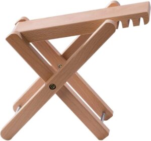 Reposapiés de madera con 4 niveles de altura regulable