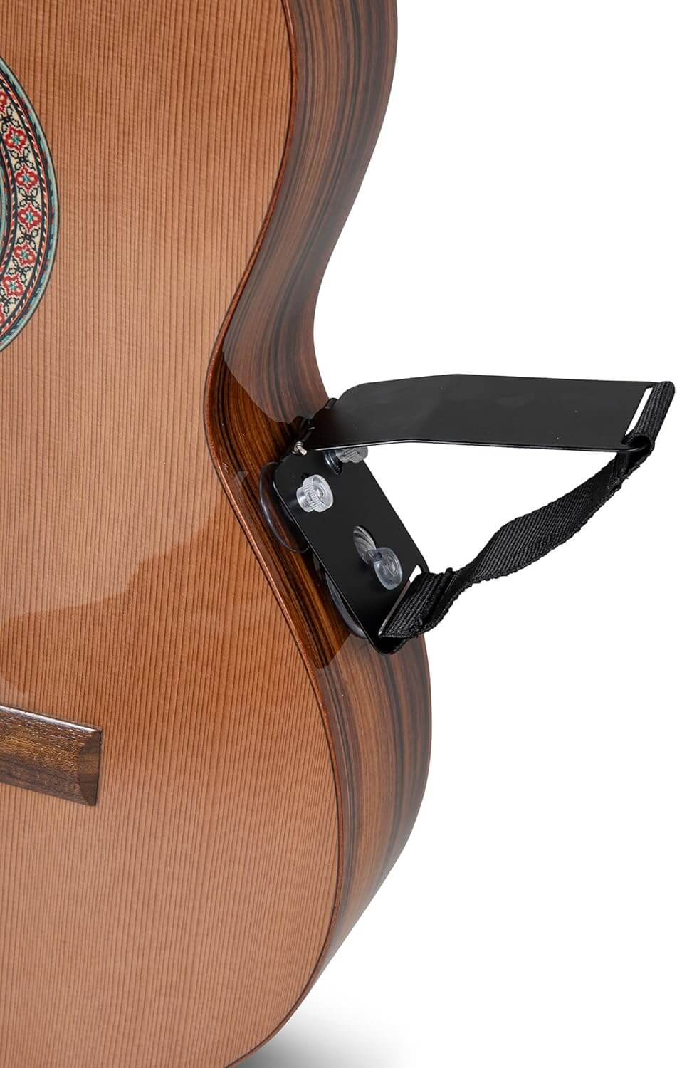 Soporte alzador de muslo con 3 ventosas para guitarra clásica, española y flamenca