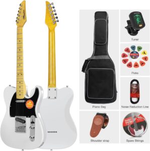 Guitarra eléctrica principiantes Bullfighter MS-110 White + accesorios